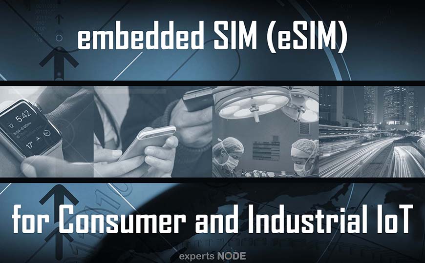 embedded sim (esim) ecosystem for consumer and industrial IoT – experts NODE – M2M – connected devices – on demand subscription management – iot services – specifications – freelance 870